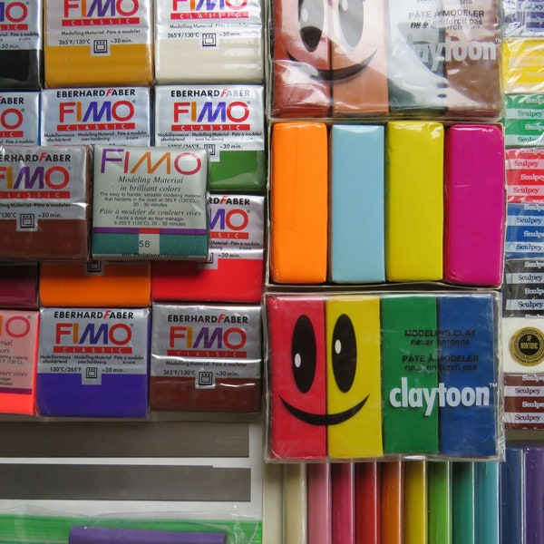 Large collection polymer clay & tools for sculpting, Fimo, Sculpey, Claytoon