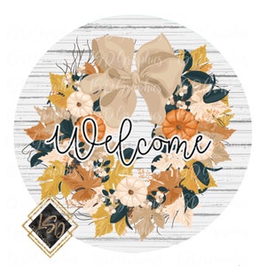 Fall Welcome Sign| Round Door Hanger| Sublimation Door Hanger