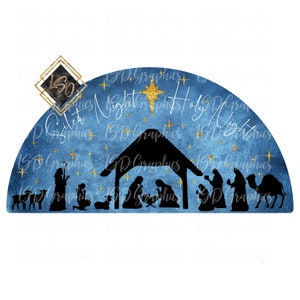 Nativity Half Circle Sign| Half Circle Door Hanger| Sublimation Door Hanger