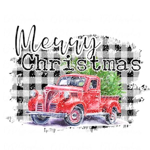 Merry Christmas Truck PNG| Christmas Truck Sublimation|