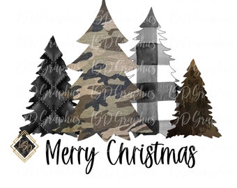 Merry Christmas Trees PNG| Christmas Sublimation| Camo Christmas| Sublimation Designs| Camo Christmas Trees PNG| Merry Christmas