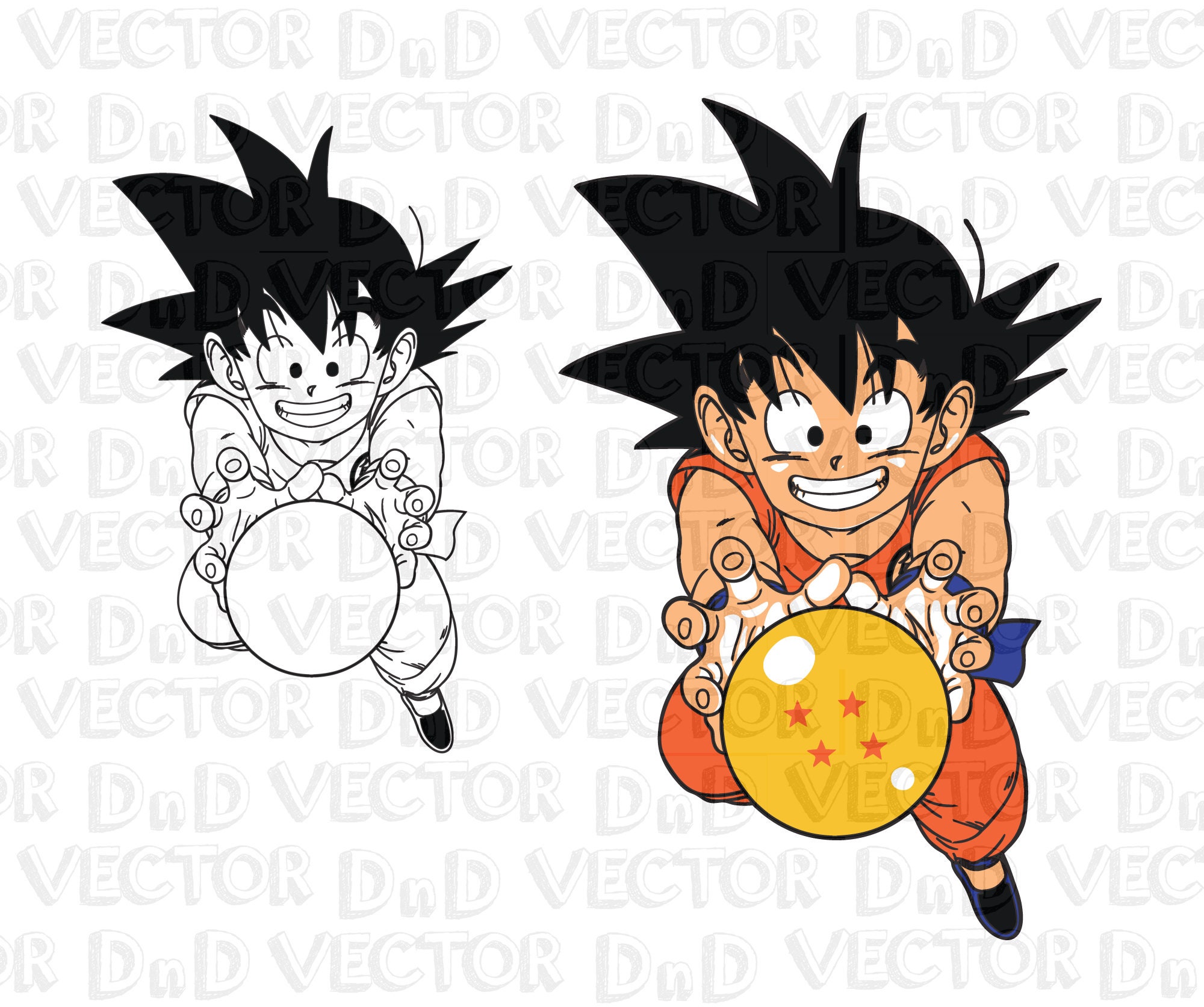 Download Free Son Goku Dragonball Vector Svg Ai Eps Pdf Png Cartoon Manga Etsy SVG Cut Files