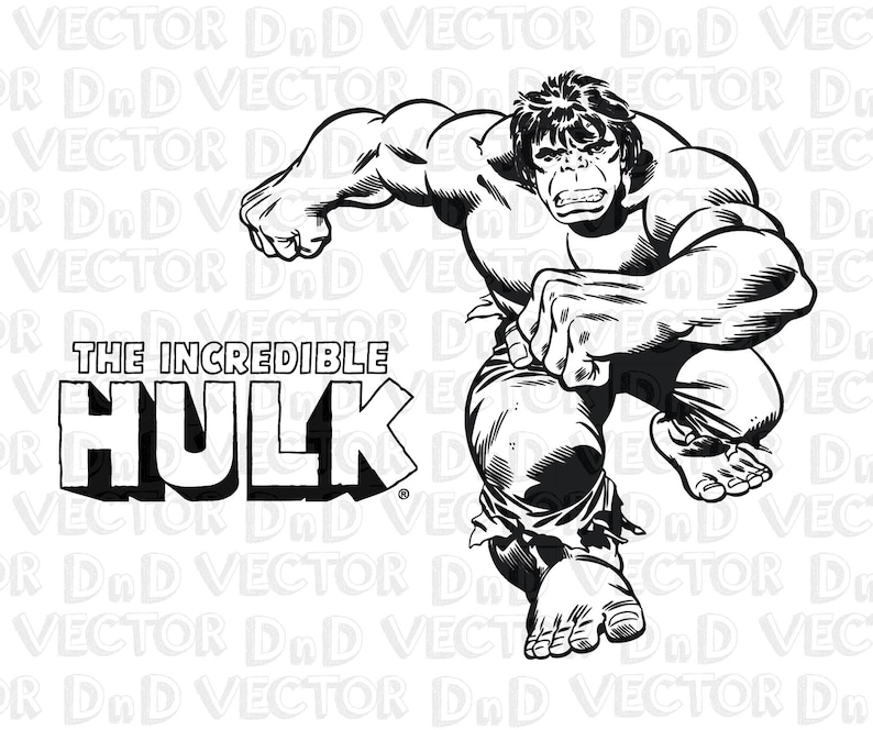 Hulk Vector svg ai eps pdf png Marvel The Avengers Superheroes Etsy
