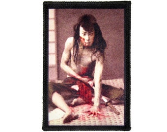 Japanese Samurai Harakiri Iron On Patch for Denim Jacket