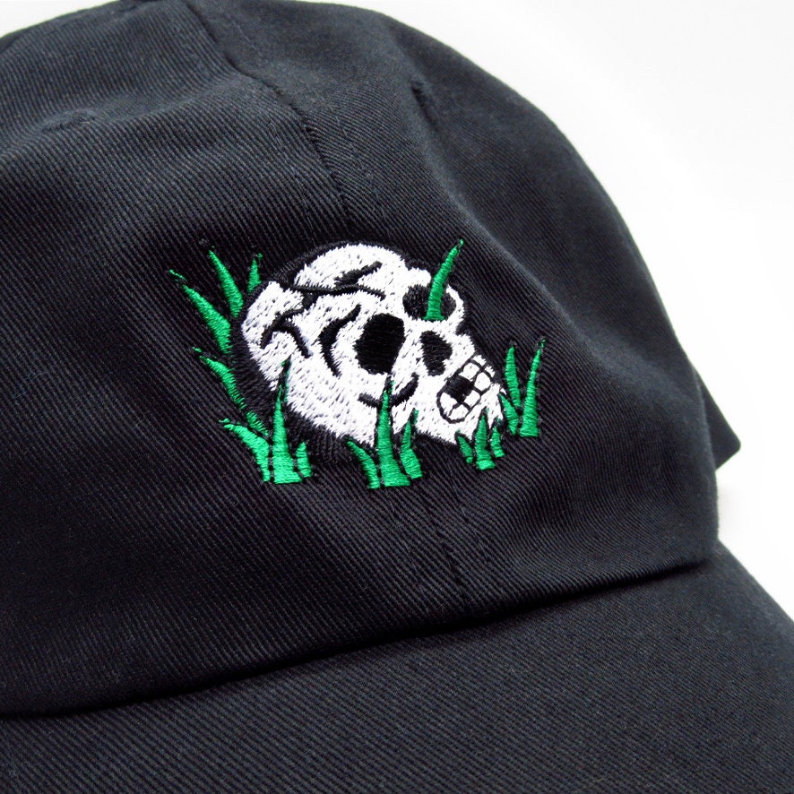 Embroidered Decaying Skull Dad Hat - Etsy