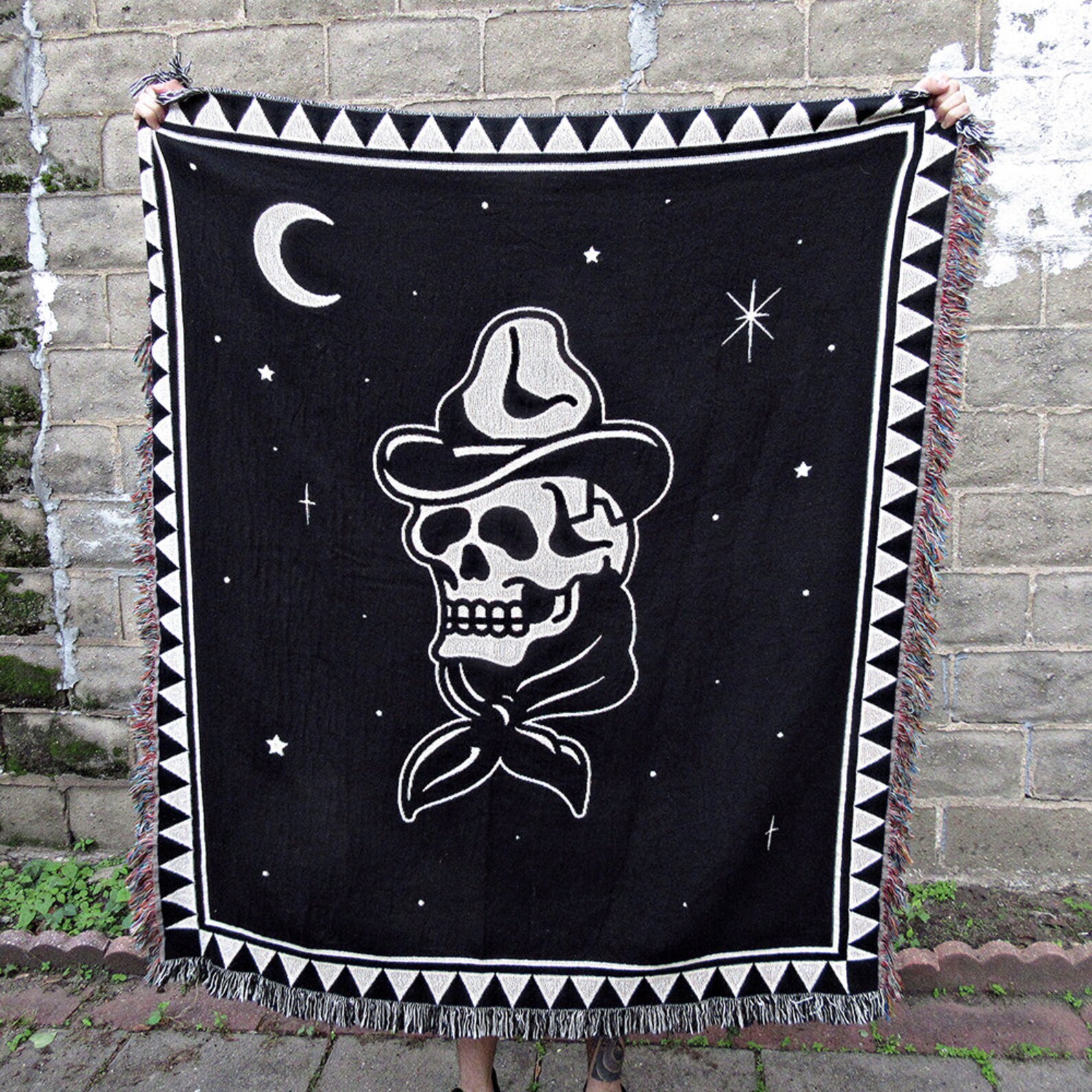 Cowboy Western Throw Blanket Tapestry Cotton Etsy