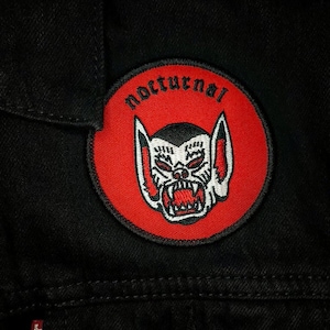 Bat Boy Nocturnal Embroidered Iron On Patch