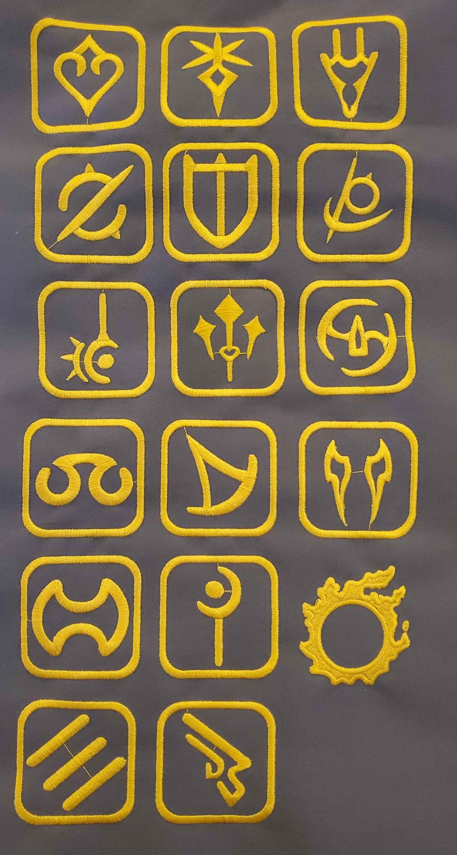 FFXIV Job, Role, and Meteor Icons Embroidery Files - Etsy
