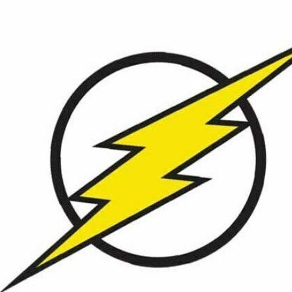 Large DC Comics Flash Patch Iron On Applique DIY Hot Fix 15" Lightning Rod