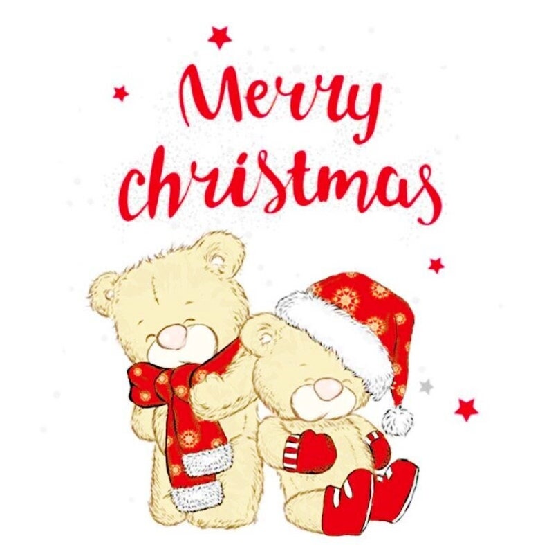 Large Merry Christmas Teddy Limited price sale Bear Couple Applique D On Iron Patch Tampa Mall