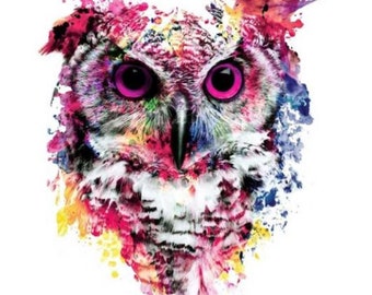 Cute Owl DIY Heat Transfer Stickers Iron-on Patch T-shirt Dresses Washable PUT7H Cute Owl DIY Heat Transfer Stickers Iron-on Patch T-shirt Dresses Washable PUT7H