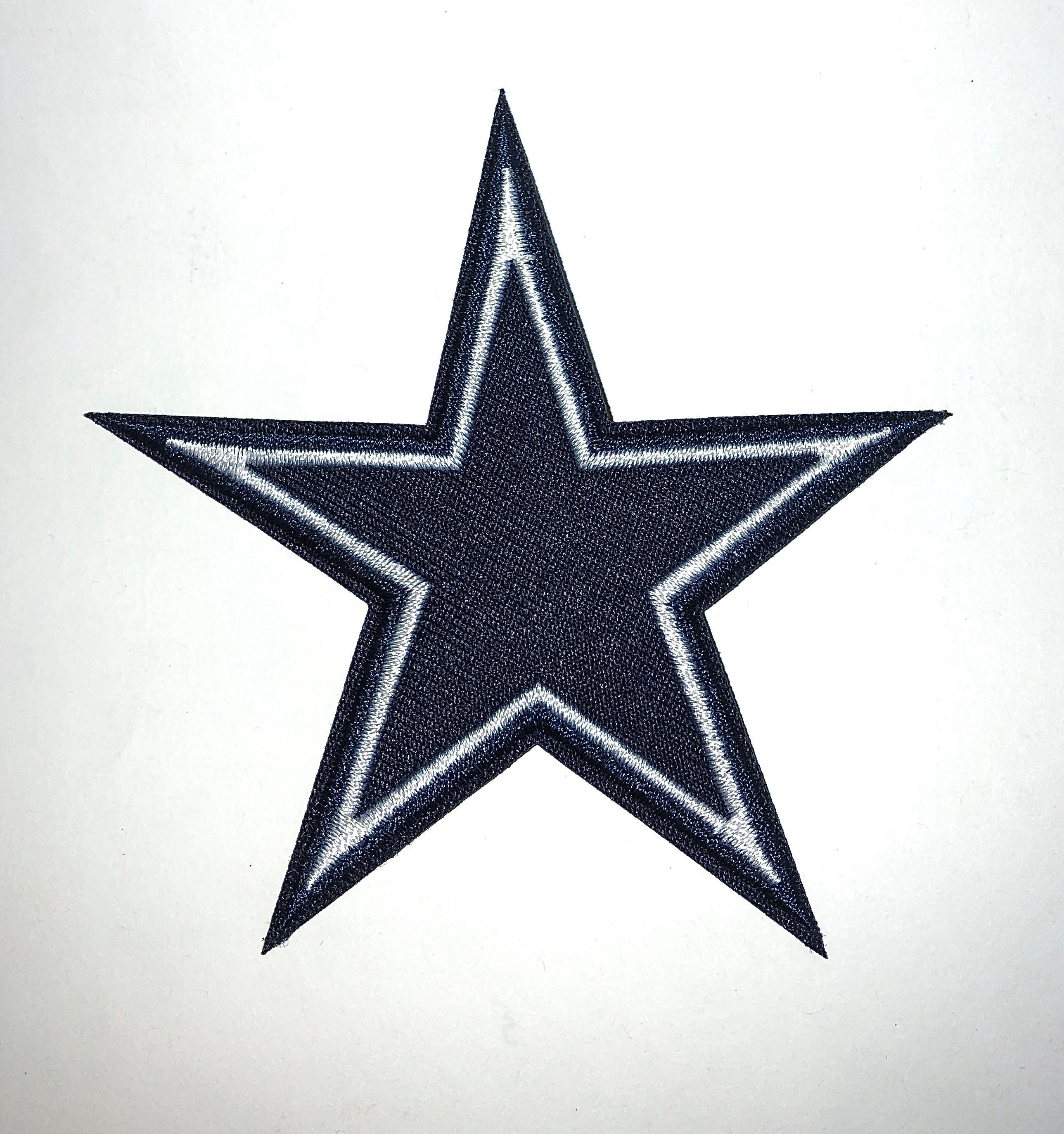 Dallas Cowboys Navy Blue Embroidered Star Iron on Applique DIY Craft Patch  Hot Fix 3.5 