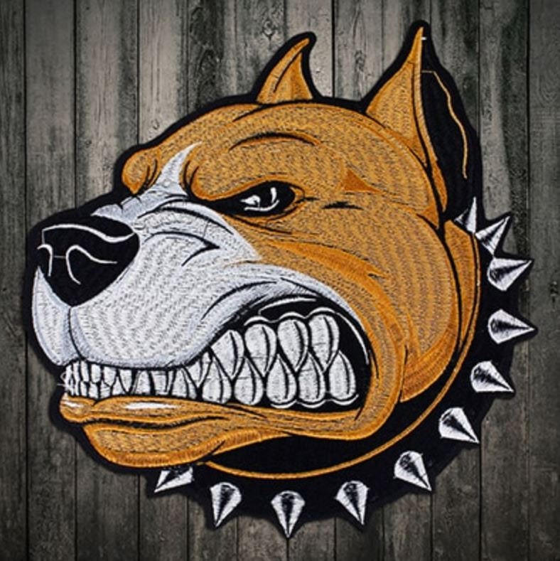 Large pitbull embroidered patch iron on applique diy  etsy Large pitbull embroidered patch iron on applique diy  etsy