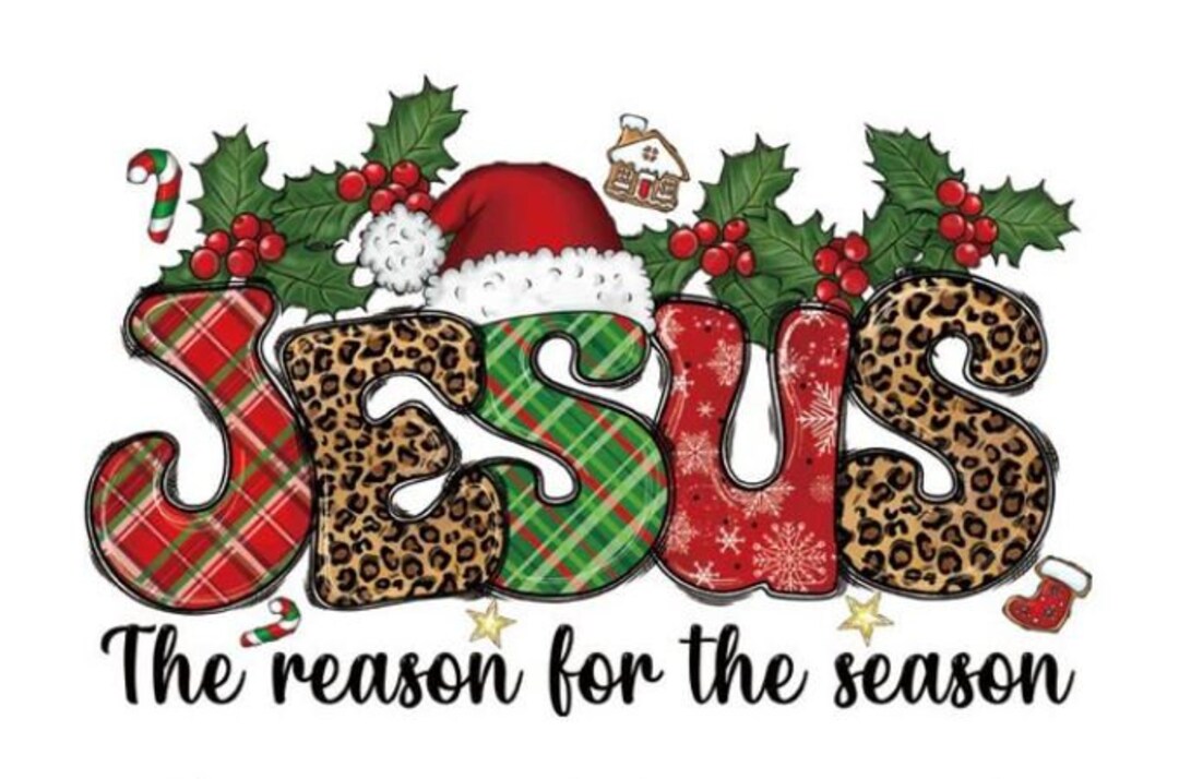 Jesus the Reason for the Season Large Leopard Iron on Transfer Etsy