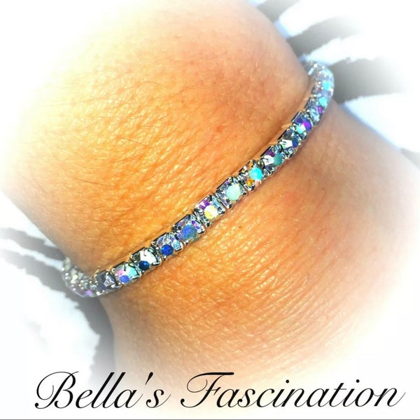 Rhinestone Stretch Bracelet Etsy