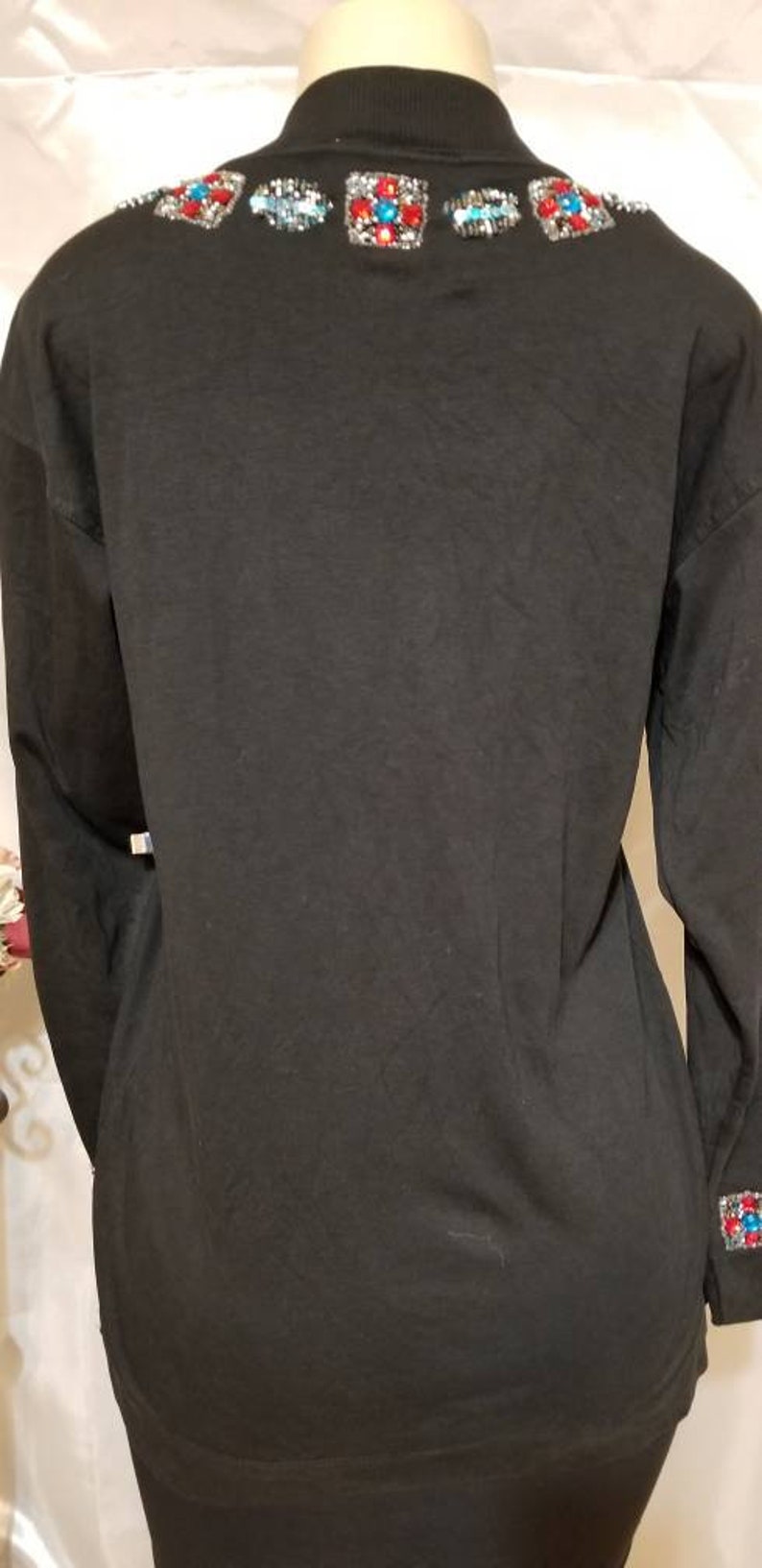 Bis Bis Black Long Sleeve Blouse By Gene Ewing