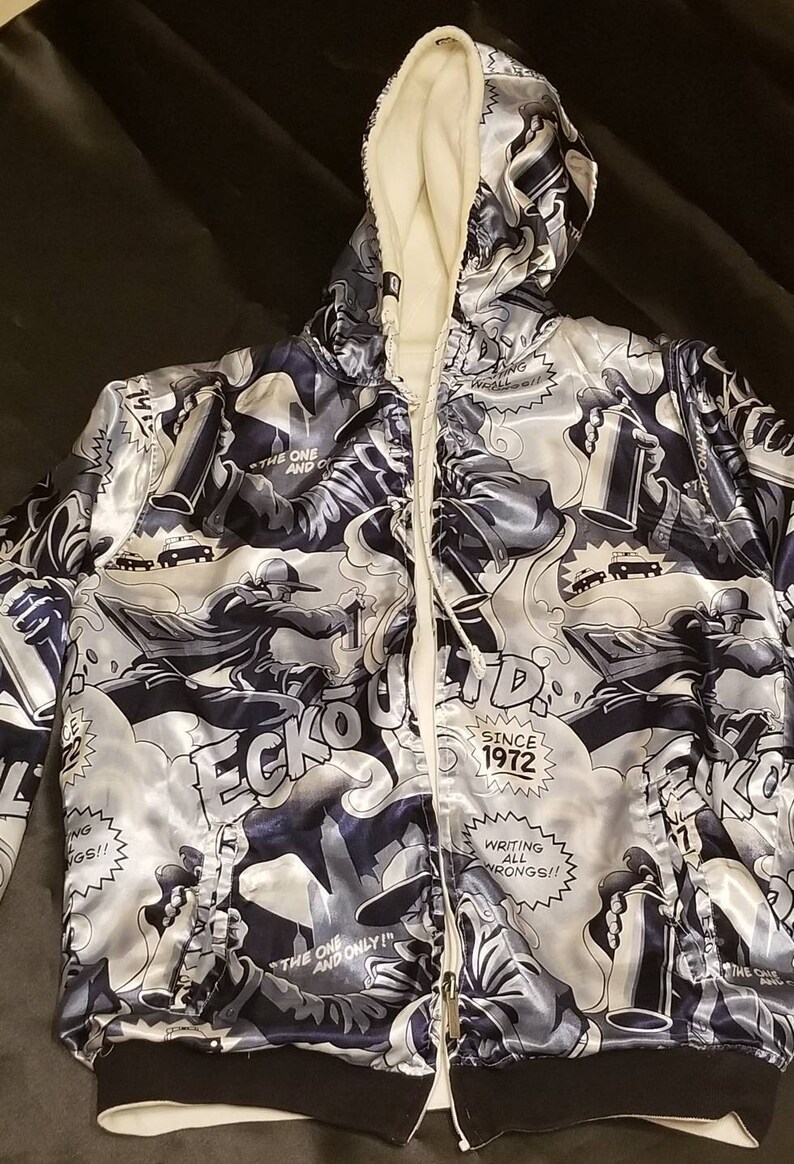 Ecko Unltd Insulated Winter Jacket Hooded Heavyweight Urban Hip Hop Rap Mens M