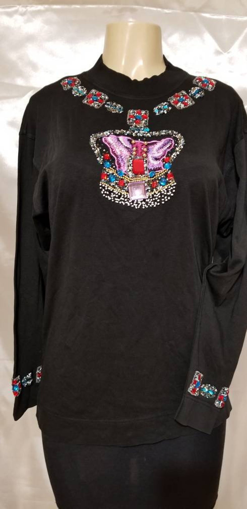 Bis Bis Black Long Sleeve Blouse By Gene Ewing