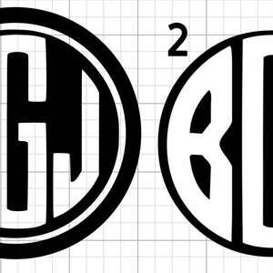 Holographic Monogram Vinyl Decal Script Style CUSTOM SIZES AVAILABLE image 2