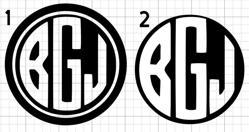 Holographic Monogram Vinyl Decal Script Style CUSTOM SIZES AVAILABLE image 2