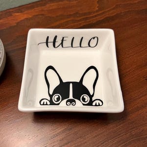 Frenchie * French Bulldog * Porcelain Jewelry * Trinket Dish