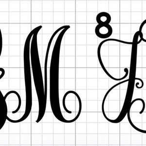 Holographic Monogram Vinyl Decal Script Style CUSTOM SIZES AVAILABLE image 5
