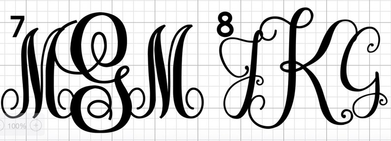 Holographic Monogram Vinyl Decal Script Style CUSTOM SIZES AVAILABLE image 5