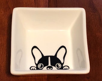 Frenchie * French Bulldog * Porcelain Jewelry * Trinket Dish