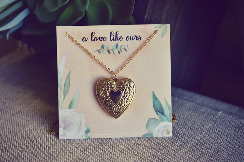 Birthday Romance Love Gift Necklace: Anniversary Jewelry Present Husband to Wife Gold Heart Locket Valentine/'s Day Pendant gift idea