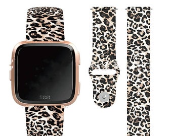 leopard print fitbit versa band