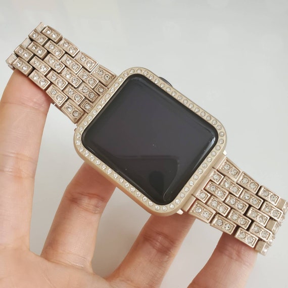 44mm apple watch band gold