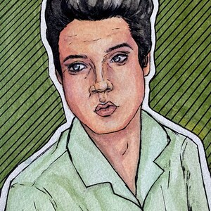 Elvis Presley Watercolour Print