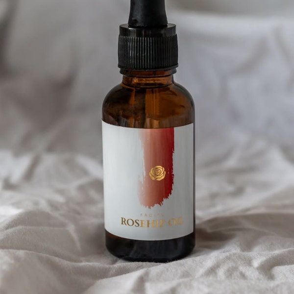 100% Pure Organic Rosehip Oil - Cold Pressed and Unrefined - Natural Carrier Seed Oil for Face, Skin, Hair & Nails