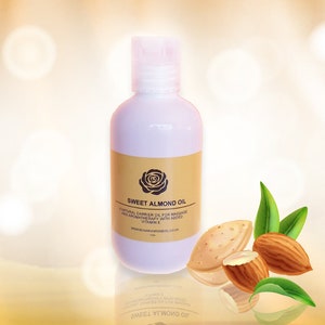 Sweet Almond Oil Infused with Vitamin E - Nourishing & Antioxidant-Rich Oil for Skin and Hair