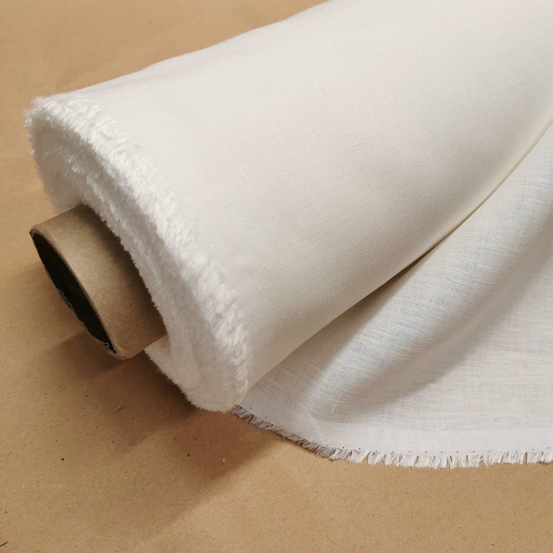 Linen fabric 260cm wide natural white 155 gsm 100/% linen