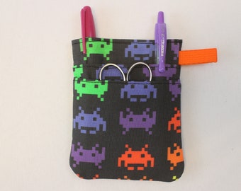 Space Invaders POCKET Insert, Organizer & Protector for Nurses, Doctors