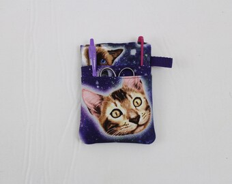 Galaxy Cats Scrub POCKET Insert, Organizer & Protector for Nurses, Doctors
