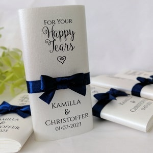 Pañuelos de papel para bodas, para tus lágrimas de felicidad, obsequios de pañuelos de papel personalizados, ideas de pañuelos de papel, pañuelos de papel a granel, pañuelos de papel elegantes para ceremonias Servilleta Tears of Joy