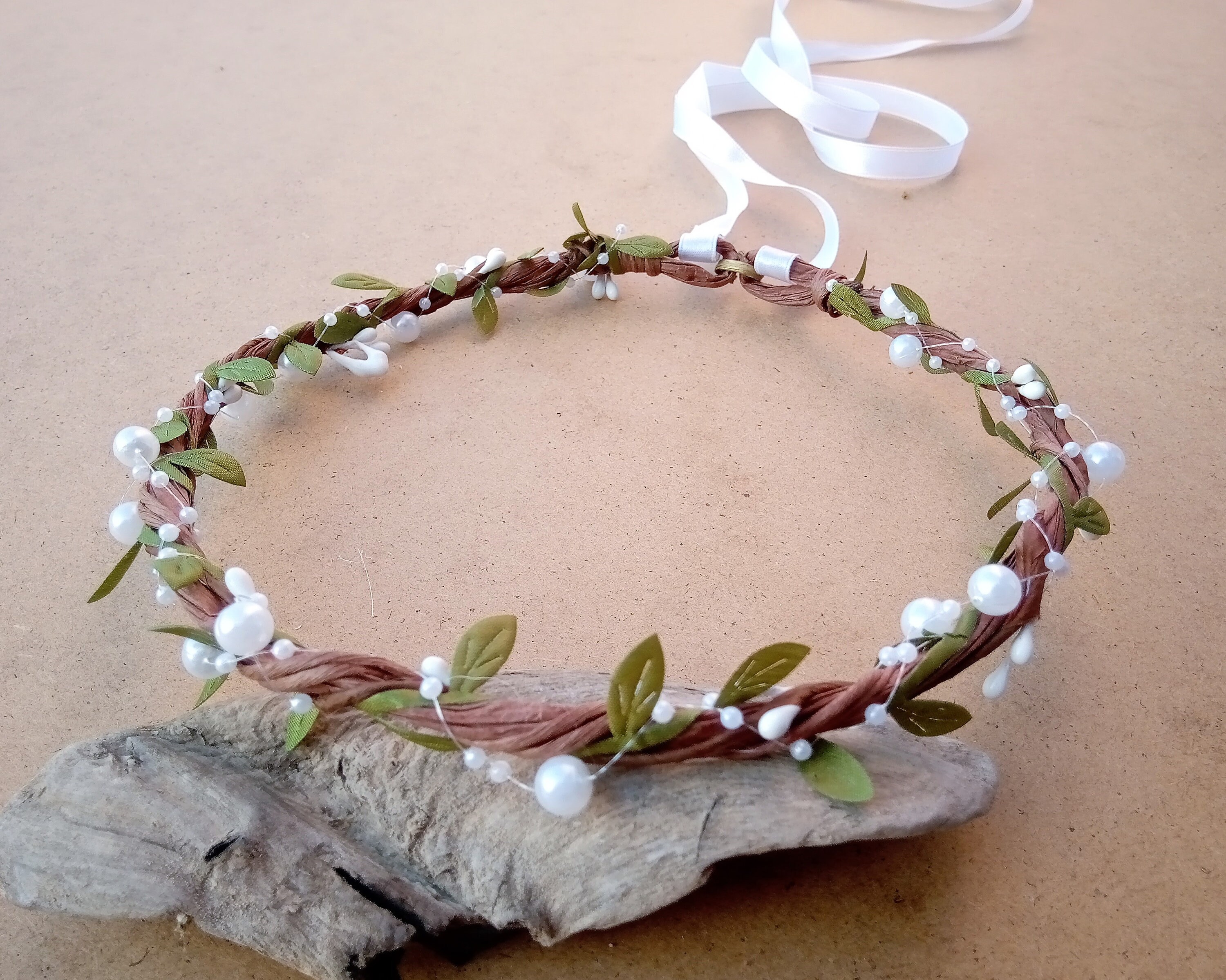 First Communion Flower Crown Small White Floral Crown Child Etsy