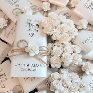 Lembrancinhas de casamento, Lenços de papel elegantes para casamento, Pacotes para cerimônia de casamento, Para suas lágrimas de felicidade