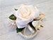 Wrist Corsage Bridesmaid corsage Mother's Corsage, Ivory White Roses Rustic Wedding Corsage , Gold and Ivory corsage, Choose Ribbon Colors 