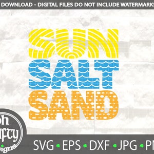 Sun salt sand svg, Summer svg, Beach svg, Vacation svg ,Dxf, Png, Eps, Jpg, Cut file, Cricut, Silhouette, Print, tshirt svg, sublimation png