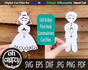 男の子の聖体拝領 svg、女の子の聖体拝領 svg、聖体拝領カット ファイル、聖体拝領 svg ファイル、初聖体拝領の紙カット ファイル、聖体拝領テンプレート ファイル