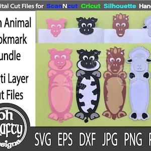 marcador svg, granja svg, marcador de animales svg, vaca svg, cerdo svg, oveja svg, caballo svg, marcador archivo svg, paquete svg, archivo svg para cricut