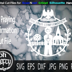Confirmation svg, boy praying svg, confirmation cut file, confirmation svg file, confirmation paper cut, confirmation cake topper svg