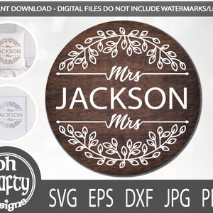 Monogramma diviso Mrs e Mrs, file in formato SVG di Mrs e Mrs, Sposa in formato SVG, File di taglio del matrimonio, Sposi in formato SVG, Matrimonio in formato SVG, Cerchio di foglie in formato SVG, Segno rotondo in formato SVG