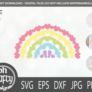 heart rainbow svg, baby feet svg file, rainbow baby svg, infant loss svg, pregnancy loss design, rainbow baby cut file, svg file for cricut