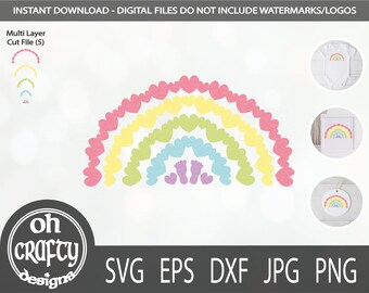 heart rainbow svg, baby feet svg file, rainbow baby svg, infant loss svg, pregnancy loss design, rainbow baby cut file, svg file for cricut