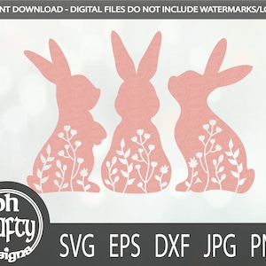 Blumen Hase svg, Frühling Hasen svg, Blumen Osterhase svg, Hase Blume png, Hase schneiden Datei, Hase svg, Hase svg Bundle