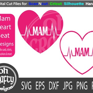 Mam hart SVG, Mam tshirt SVG, hartslag SVG, Moederdag SVG, Mam SVG-bestand, Mam PNG-bestand, PNG-bestanden, gesneden bestanden, SVG-bestanden voor cricut